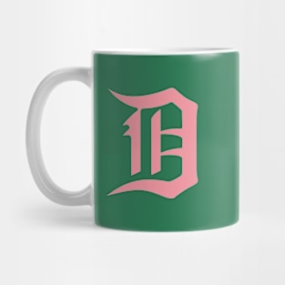 Pink  Detroit D Mug